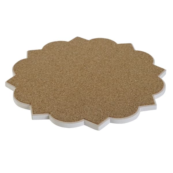 Bordsunderlägg Home ESPRIT Kork Dolomite 20 x 20 x 1 cm (4 antal)