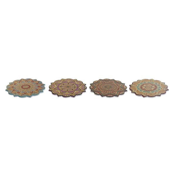 Bordsunderlägg Home ESPRIT Kork Dolomite 20 x 20 x 1 cm (4 antal)