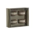 Miniatyrbild 4 av 4: Dukring DKD Home Decor Naturell Jute Harts Aluminium 6 x 3 x 6 cm 4 Delar