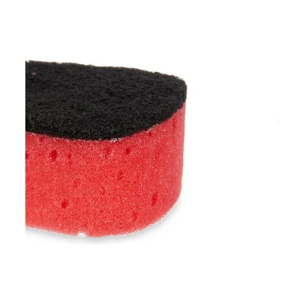 Skurboll Svart Röd Skum Slipande fiber 7,3 x 4 x 12,3 cm (40 antal)