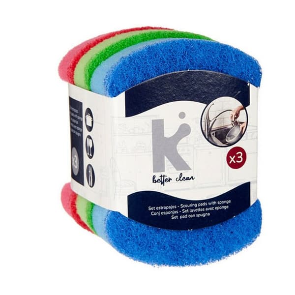 Uppsättning av skurmaskiner Multicolour Slipande fiber 7 X 10 X 2,5 cm (20 antal)