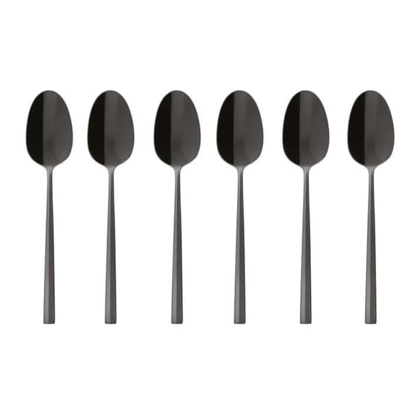 Set med 6 Sambonet Rock espressokaffeskedar - pvd 2 svart - TU