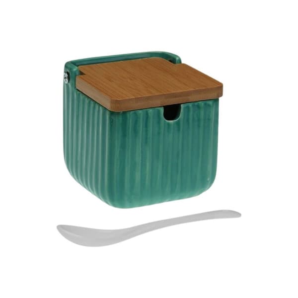 Sockerströare Versa Grön Keramik Bambu Dolomite 8,3 x 8,3 x 8,3 cm
