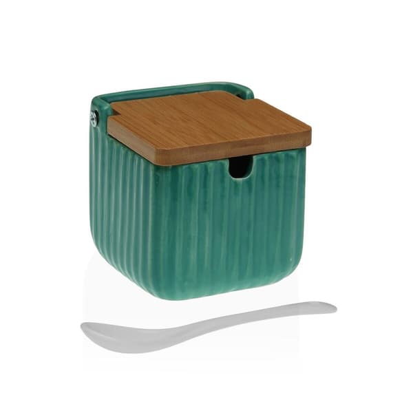 Sockerströare Versa Grön Keramik Bambu Dolomite 8,3 x 8,3 x 8,3 cm