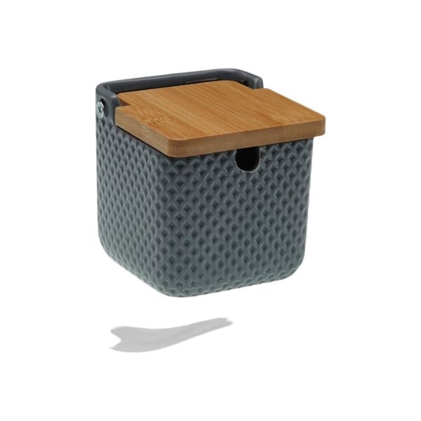 Sockerströare Versa Grå Keramik Bambu Dolomite 8,3 x 8,3 x 8,3 cm