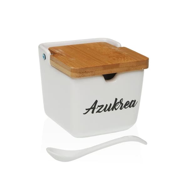 Sockerströare Versa AZUKREA Vit Keramik 8,8 x 8,5 x 8,8 cm