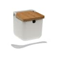 Miniatyrbillede 2 af 2: Sukkerskål Versa Hvid Keramik Bambus Dolomite 8,3 x 8,3 x 8,3 cm