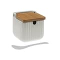 Miniatyrbillede 2 af 2: Sukkerskål Versa Hvid Keramik Bambus Dolomite 8,3 x 8,3 x 8,3 cm