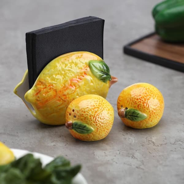 Servetthållare Versa Keramik 9 X 13,8 X 5,6 CM Citron