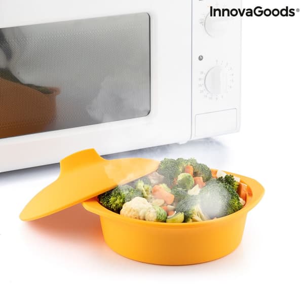 BEGAGNAD Multifunktionell silikonångare med recept Silicotte InnovaGoods (Renoverade A)