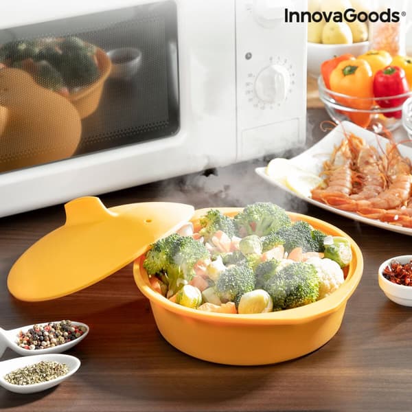 BEGAGNAD Multifunktionell silikonångare med recept Silicotte InnovaGoods (Renoverade A)