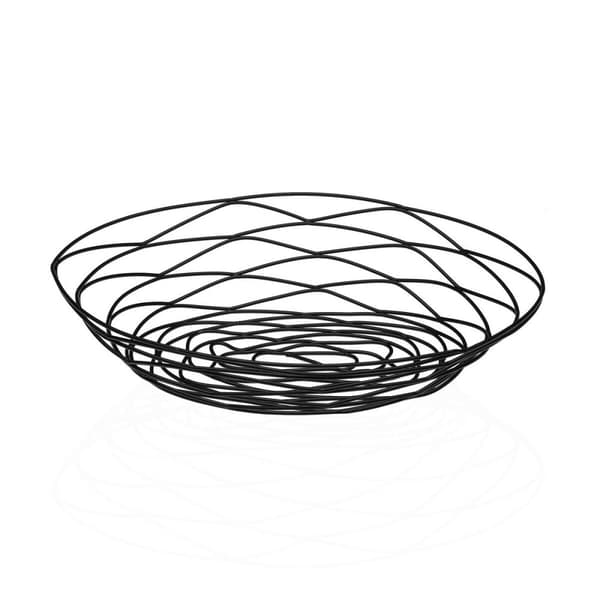 Fruktskål Versa Svart Metall Stål 23 X 7 X 31 CM