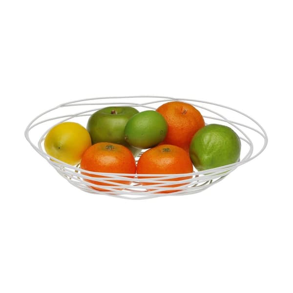 Fruktskål Versa Vit Metall Stål 23 X 7 X 31 CM