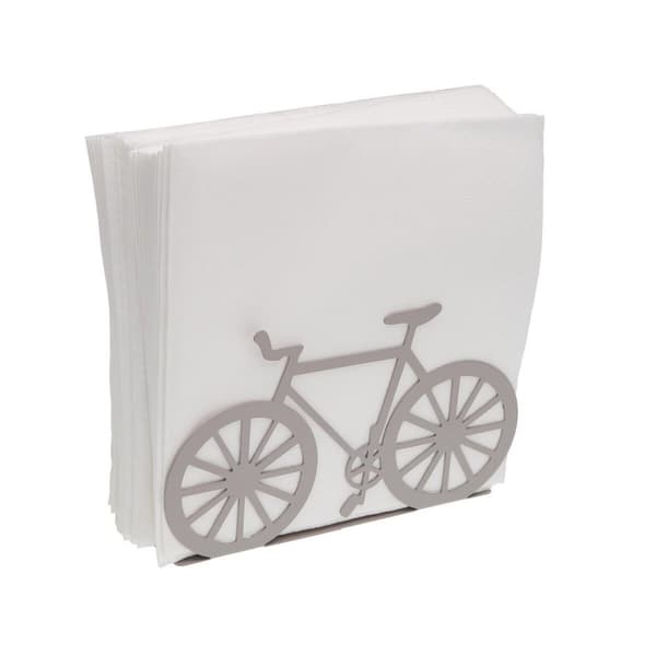 Servietholder Versa Grå Metal Stål Jern 4,5 x 9,5 x 16,5 cm Cykel