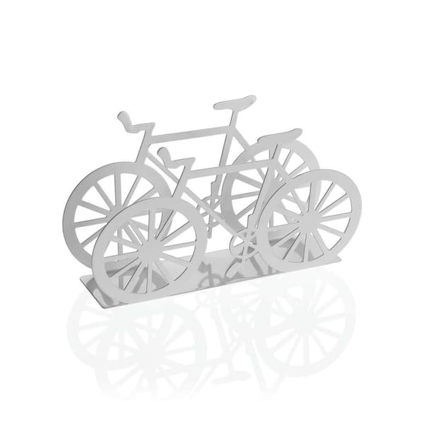 Servetthållare Versa Vit Metall Keramik Stål Järn 4,5 x 9,5 x 16,5 cm Cykel