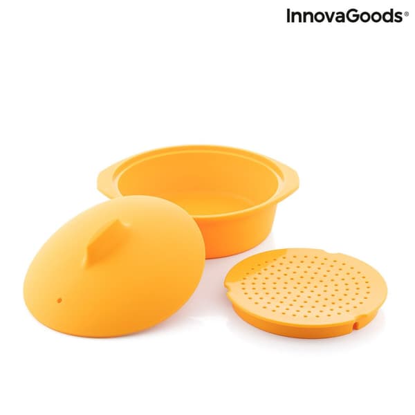 BEGAGNAD Multifunktionell silikonångare med recept Silicotte InnovaGoods (Renoverade A)