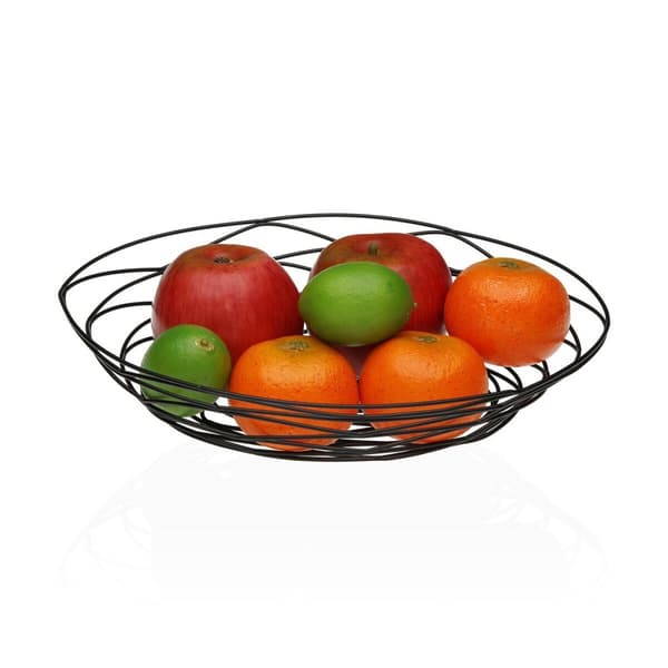 Frugtskål Versa Sort Metal Stål 23 X 7 X 31 CM
