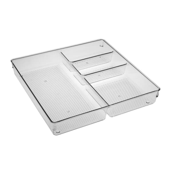 Besticks-sortering Versa Transparent Plast 30,6 X 5,6 X 30,6 CM