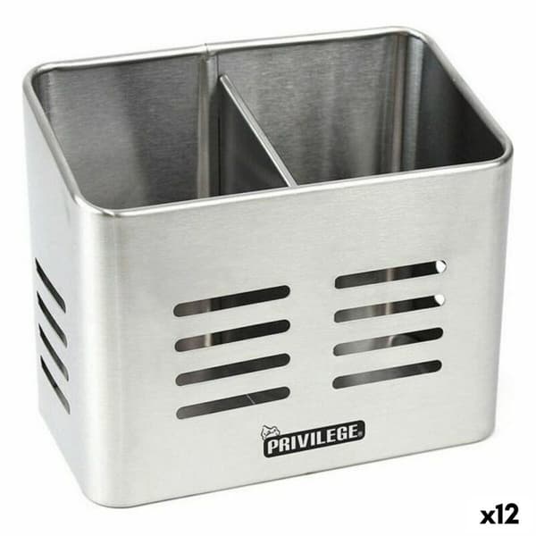 Bestickhållare Privilege 40599 Rostfritt stål 16 x 9 x 13 cm (12 antal)