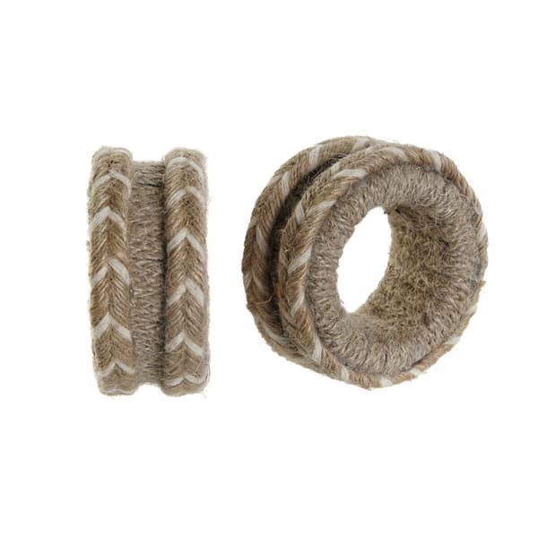 Dukring DKD Home Decor Naturell Jute Mangoträ 6 x 3 x 6 cm 4 Delar