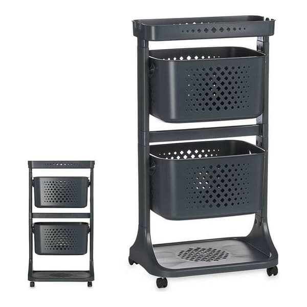 Grøn indkøbsvogn Kinvara TP-747-2 Antracit polypropylen Plastik 38 x 81,2 x 43,6 cm