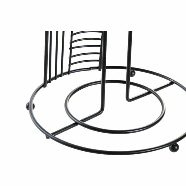 Køkkenrulleholder DKD Home Decor Sort Metal (18,5 x 18,5 x 31,5 cm)