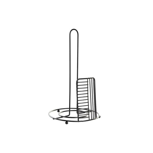 Køkkenrulleholder DKD Home Decor Sort Metal (18,5 x 18,5 x 31,5 cm)