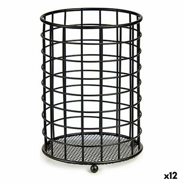 Bestikdræner Kinvara W6467-2 Sort Stål 12,8 x 17,5 x 12,8 cm (12 enheder)