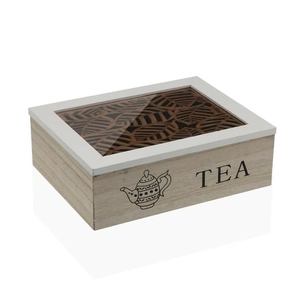 Æske til infusioner Versa Ark Træ MDF 23 x 7,5 x 17,5 cm