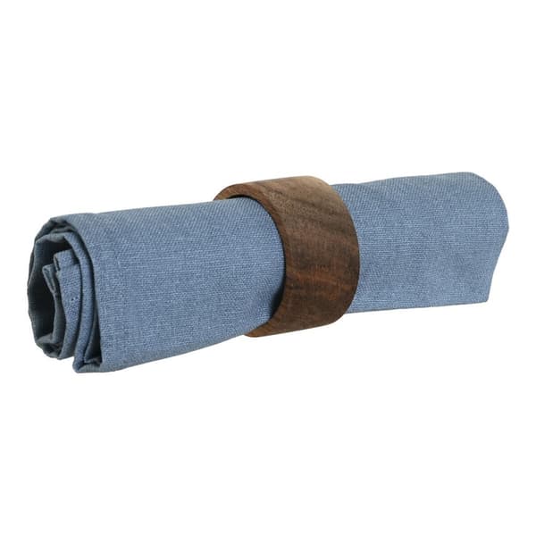 Servietholder Home ESPRIT Natur Akacie 5,5 x 5,5 x 3 cm 4 Dele
