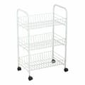 Miniatyrbillede 2 af 3: Grøn indkøbsvogn Confortime Hvid Metal 3 Hylder 40 x 26 x 62 cm (6 enheder)