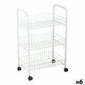 Miniatyrbillede 1 af 3: Grøn indkøbsvogn Confortime Hvid Metal 3 Hylder 40 x 26 x 62 cm (6 enheder)