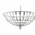 Miniatyrbillede 2 af 3: Frugtskål DKD Home Decor Sølvfarvet Metal Plastik 28 x 28 x 40 cm