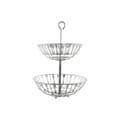 Miniatyrbillede 1 af 3: Frugtskål DKD Home Decor Sølvfarvet Metal Plastik 28 x 28 x 40 cm