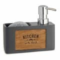 Pikkukuva 2 / 2: 2-in-1 pesuaineannostelija keittiön altaaseen Kinvara B5625B-A Polyresiini 15 x 13 x 6 cm (12 osaa)