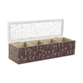 Miniatyrbillede 3 af 4: Æske til infusioner DKD Home Decor Grøn Sennep Mørkebrun Krystal Træ MDF (4 enheder)