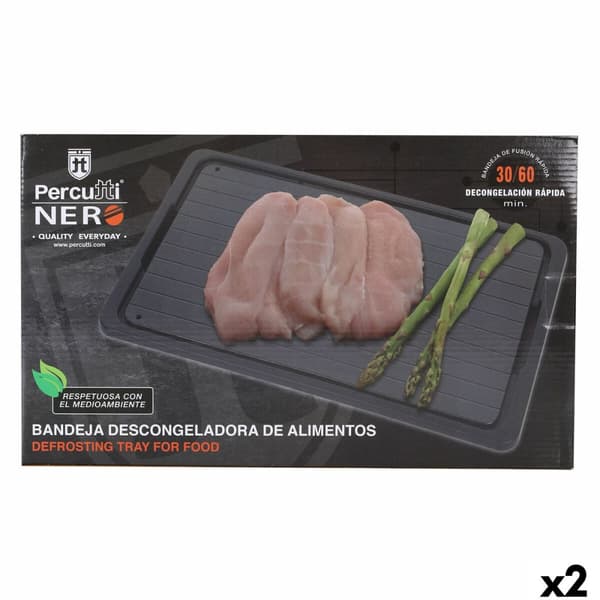 Upptiningsplatta Percutti Svart 39 x 23 cm Avfrostningsfunktion (2 antal)