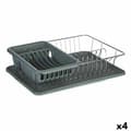 Pikkukuva 1 / 2: Kuivausteline tiskialtaaseen Harmaa Metalli Muovinen 43,5 x 11 x 33,5 cm (4 osaa)