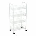 Pikkukuva 2 / 3: Kasviskärry Confortime Valkoinen Metalli 4 Hyllyt 36 x 26,5 x 86 cm (5 osaa)
