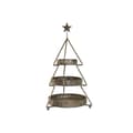 Miniatyrbillede 1 af 3: Frugtskål Home ESPRIT Gylden Metal 43 x 43 x 79 cm Juletræ