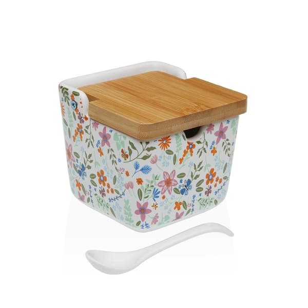 Sokeriastia Versa Keraminen 8,8 x 8,5 x 8,8 cm Gėlės