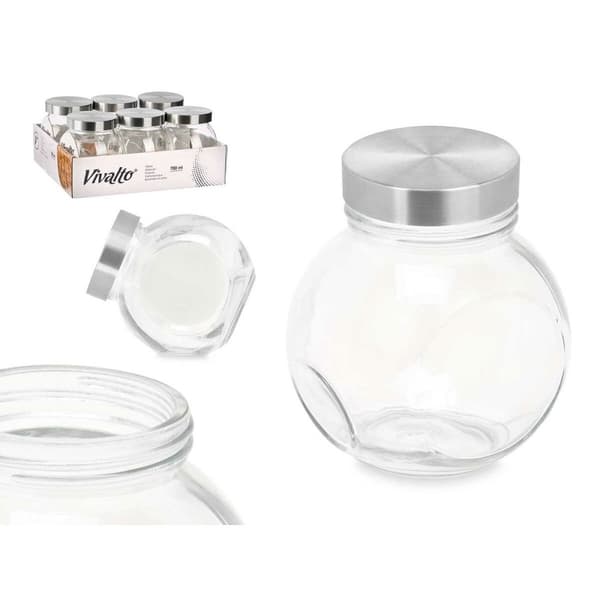Keksipurkki Vivalto CW-74-5/TH6 Läpinäkyvä Lasi 700 ml 11,5 x 12 x 8 cm (6 osaa)