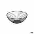 Pikkukuva 1 / 6: Hedelmäkulho Confortime Musta Metalli 24,5 x 24,5 x 10 cm (12 osaa)