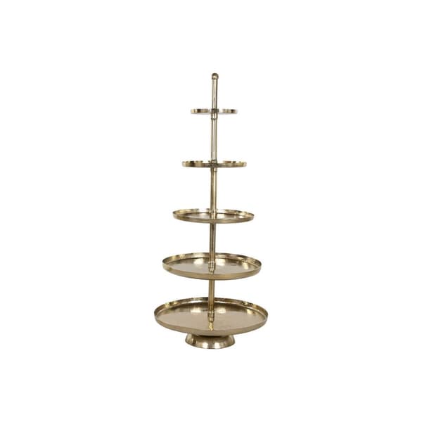 Hedelmäkulho Home ESPRIT Kullattu Alumiini 65 X 65 X 148 cm