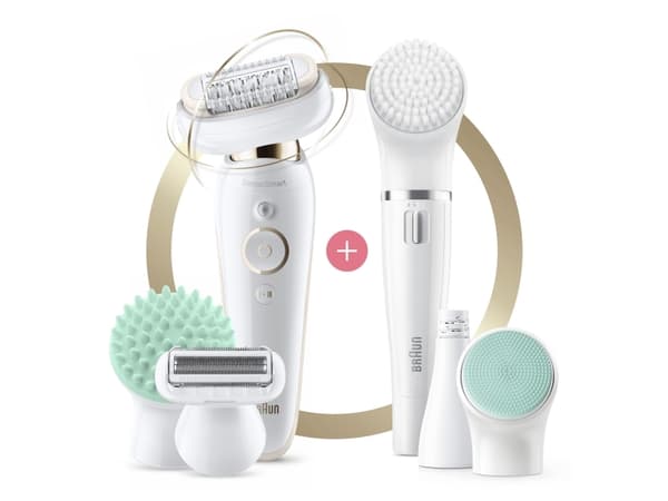 Braun Silk-épil 9 SES9300 Guld, Hvid, 40 pincetter incl. ansigtsbørste
