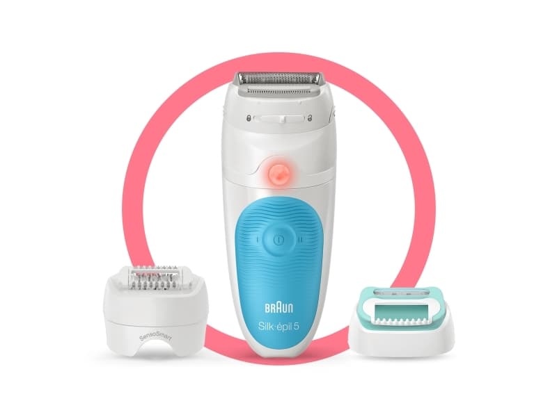 Braun Silk-épil 5 81706331 epilatorer 28 pincetter Vit, Turkos