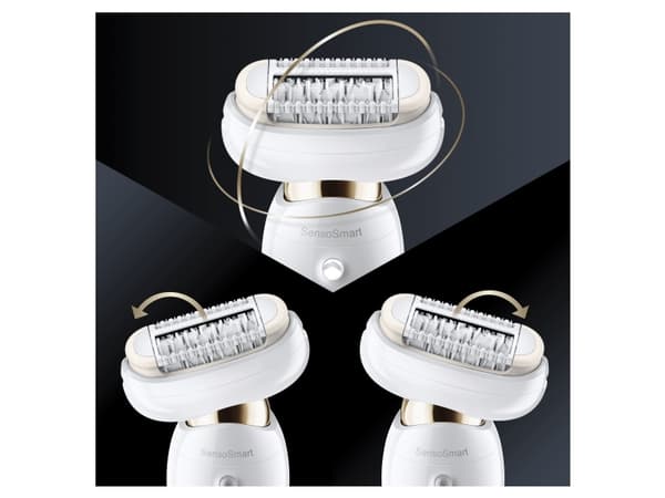 Braun Silk-épil 9-9002 Flex, Gull, Hvit, 40 pinsetter, Armhule, Bikini, Front thigh, Indre overarmer, Epilering, Barbering, LED, 0,5 mm