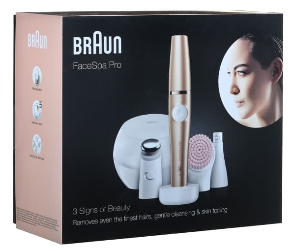 Braun FaceSpa Pro 921, Bronse, Hvit, 10 pinsetter, Hake, Panne, Overleppe, 1 timer