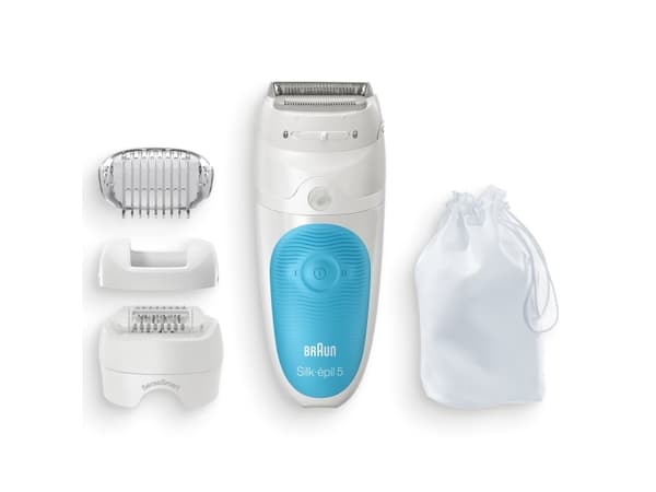 Braun Silk-épil 5 SES 5-605, Blå, Vit, 28 pincetter, MicroGrip, Rakning, AC/Batteri, 100 - 240 V