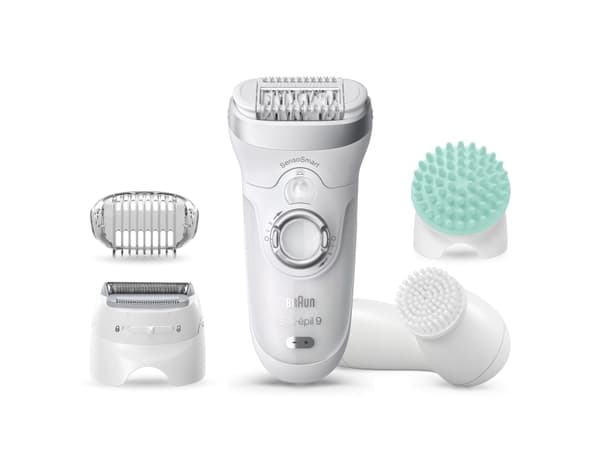 Braun Silk-épil 9 9-865, Vit, 40 pincetter, Rakning, 1,23 m, Batteri, 100 - 240 V